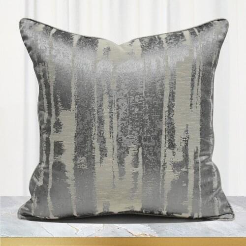 Dark Gray Pillow Cover 45x45 Luxury Sofa Pillowcase Unique Abstract Design Pillow Cover For Livingroom Home Deco Cushion Cover