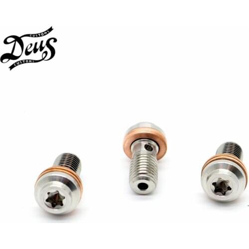 Universal Stainless Banjo Bolts Brake Master Cylinder Screw Brake Hose Caliper Bolt Hydraulic Clutch Bolts M10 x 1.25 Motorcycle