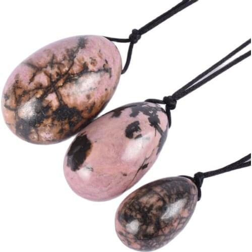 Yoni Egg Natural Rhodonite Massage Set Drill Crystal Quartz Stone Mineral Ball Kegel Exercise Pelvic Floor Muscle Vagina Woman