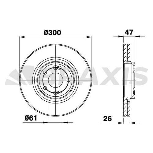 FRONT BRAKE DISK MIRROR LAGUNA II 1.6 / 1.8 / 1.9DCI / 2.0 (5 WHEEL)
