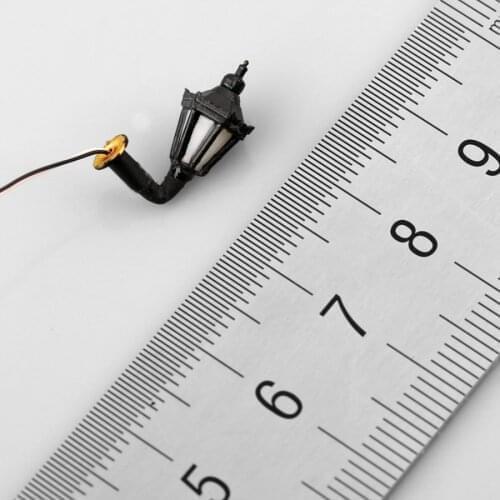 10pcs Delicated 1:200 N Scale Railway Model 3V LED metal Lamppost Lamps Wall Lights