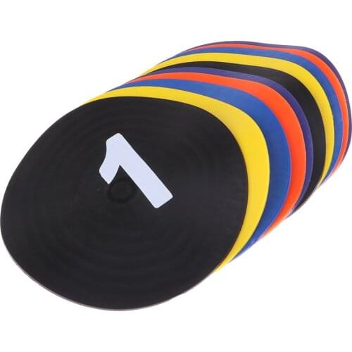 10Pcs Football Training Mark Plates Sport Exercise Traffic Plate for Football, Table Tennis Athletes Physical Strength