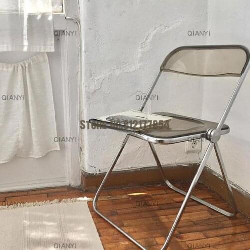 Acrylic Transparent Chair Net Red Folding Chair Ins Restaurant Dining Chair Modern Minimalist Clothing Store Photo Makeup Chair