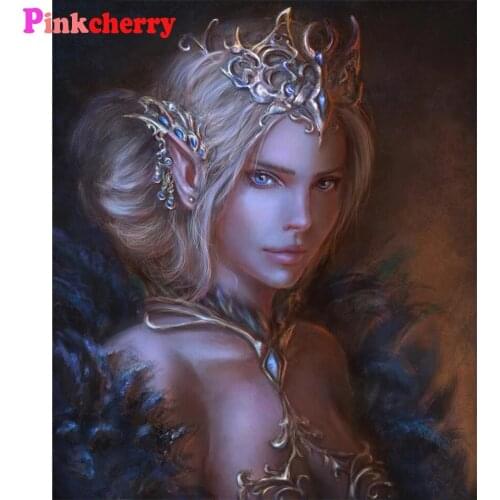 Diy Embroidery 5D Diamond Painting Beautiful Elf Fairy Queen Diy Full Square Round Drill Mosaic Cross Stitch Home Decor Poster