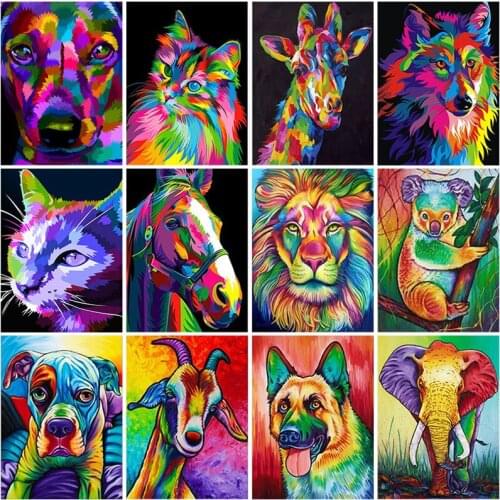 Diy Cartoon Animal 5D Diamond Painting Full Square Drill Cross Stitch Rhinestone Mosaic Diamond Embroidery Home Decor Wall Art