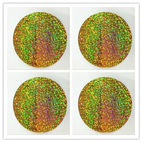 50pcs Large Round Sequins 55mm PVC Flat Paillette Craft Hologram Decoration 2 Side Holes Laser Gold LNHOME