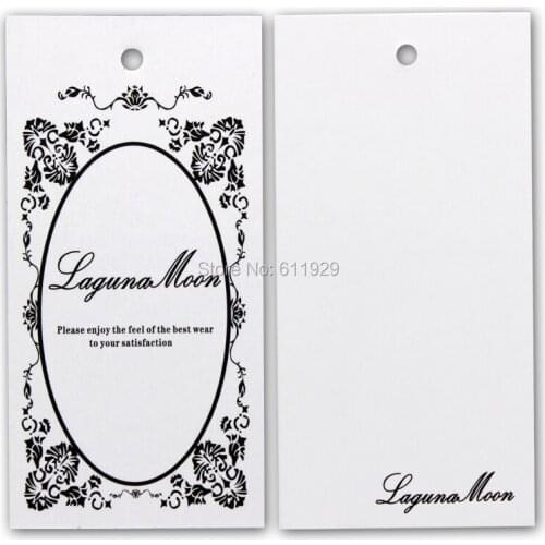Custom paper hangtag/clothing label/garment tag/garment customized label/printed tags Free Shipping drill hole+Glue needle