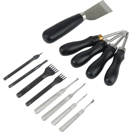 Leather Craft Tools Hole Punch Leather Edge Beveler Skiving Cutting Knife Slotter Leather Cutting Suit For Leather Work