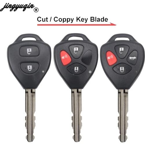 Jingyuqin Cut Blade Include Car Remote Key Shell Case For Toyota Corolla Venza 2007-2012 Scion tC 2/3/4 Buttons Key Fob Case