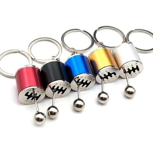 Creative Car Gear Keychain Metal Knob Gear Shift Gear Stick Box Keychians For Women Men Key Ring Bag Trinkets Key Chain Jewelry