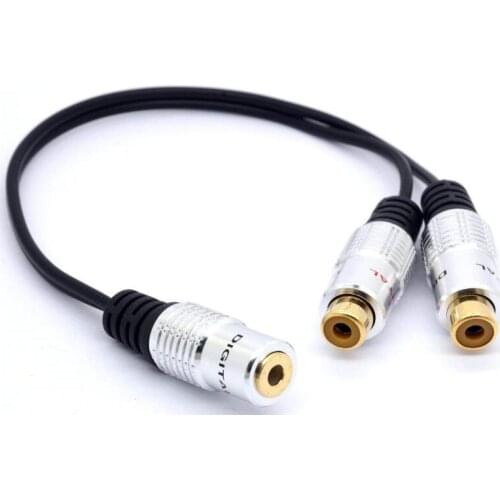 LBSC Gold Plated 3.5 to RCA Stereo Audio Splitter Cable 3.5mm Female Jack to 2 Phono RCA Female Socket Y Adapter For Car, Amplif