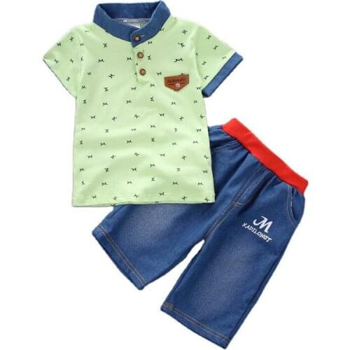 Fashion Children Clothes Suit Summer Baby Clothing Boys Cotton Shirt Shorts 2Pcs/sets Toddler Gentleman Costume Kids Tracksuits
