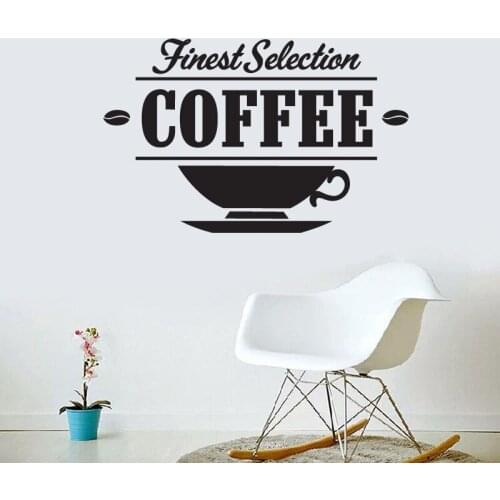 Coffee Shop Sticker Bean Decal Cafe Cup Vinyl Art Wall Decals Decor Mural Decoration Break Coffee Glass Decals CAFE1016