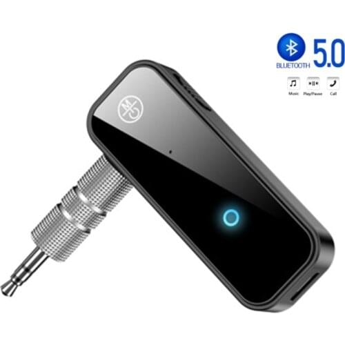 New C28 2 in 1 Wireless Bluetooth 5.0 Audio Adapter 3.5mm AUX Car Bluetooth Receiver Computer TV Projector Transmitter Receiver