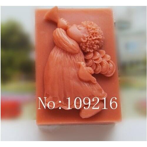Wholesale!!!1pcs Angel Trumpeter No:2(zx1549) Silicone Handmade Soap Mold Crafts DIY Mold