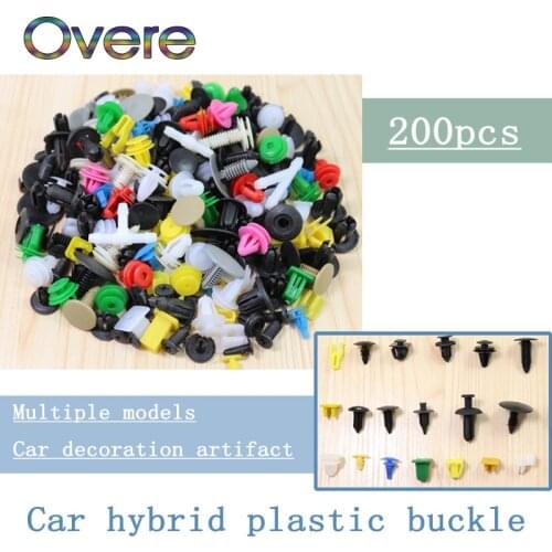 Overe 200pcs/set Mixed Car Fastener Auto Door Bumper Fender Rivet Clips For Ford Focus 2 3 Fiesta Mondeo MK4 Ranger