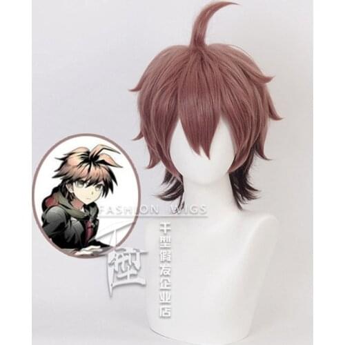Naegi Makoto Wig Danganronpa Dangan Ronpa Heat Resistent Synthetic Hair Short Cosplay Wigs Peruca Halloween Hair Cos Accessories