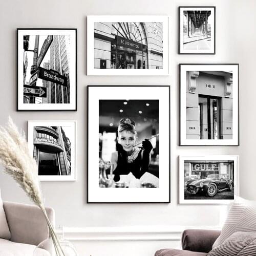 Paris Girl Luxury Store Sports Car Art Canvas Painting Nordic Fashion Posters And Prints Wall Pictures For Living Room Decor