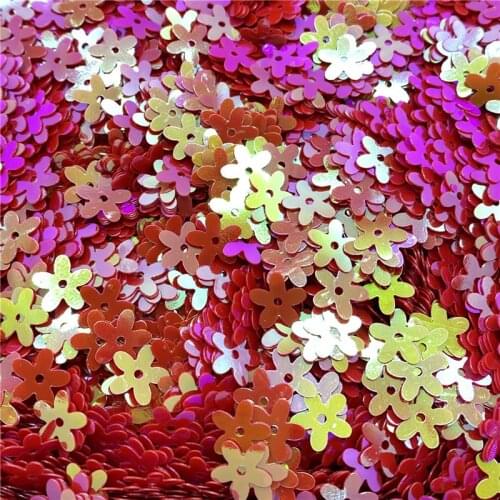 500Pcs/Lot 10mm Sequins PVC Flat Flower Shape Loose Sequin Paillettes Sewing Craft DIY Scrapbooking #07