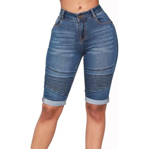 Denim Shorts Women Short Jeans Skinny Stretch Shorts Trousers For Women Clothing Bodycon Slim Pencil Jeans Cycling Shorts Woman