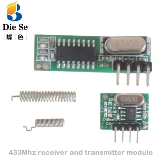 433 Mhz Superheterodyne RF Receiver Module and Transmitter Module with antenna For DIY kit 433Mhz Remote controls