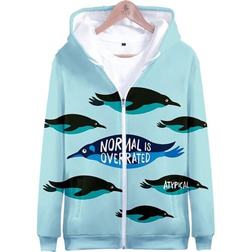 Atypical TV Series 3D Prints Zipper Hoodies Women/Men Fashion Long Sleeve Hooded Sweatshirt Hot Sale Streetwear Clothes