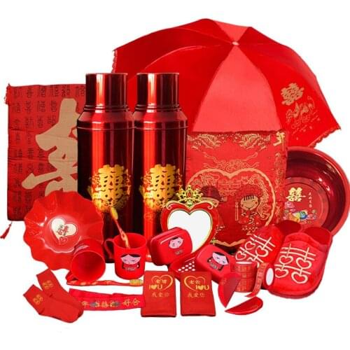 Marriage high-end wedding dowry supplies set bridal wedding a full set of women natal dowry