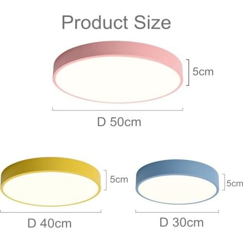 Height 5CM Ceiling Lights Macaron color in round shape Lighting Ceiling Lamp Fixture For Living Room Bedroom corridor Home Decor
