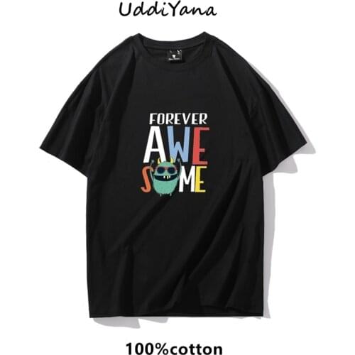 Womens T-Shirts 100% Cotton Print Oversize Short sleeve Clothes Tee Casual Loveliness Tops Fashion Mens T-shirts Y2K Clothing