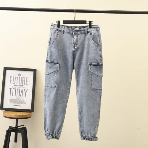Spring Autumn Jeans Women 2020 Loose Casual Harem Pants High Waist Streetwear Vintage Denim Pants Plus Size 4XL Female Trousers
