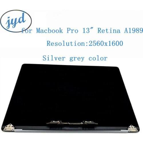 A1989 LCD Screen Assembly Silver Grey for Macbook Pro 13.3" Retina A1989 LCD Complete Display Assembly Mid 2018 Year