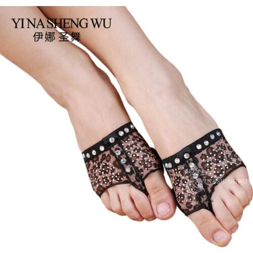 1Pair Leopard Pattern Dance Foot Pads Belly Dance Foot Thong Ballet Dance Practice Toe Pads Women Bellydance Practice Foot Cover
