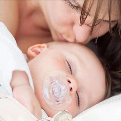 1 Transparent Pacifier for Newborns Unisex Baby Boys Girls Infant Dummy Safety Silicone Nipple Pacifier Teether Soother