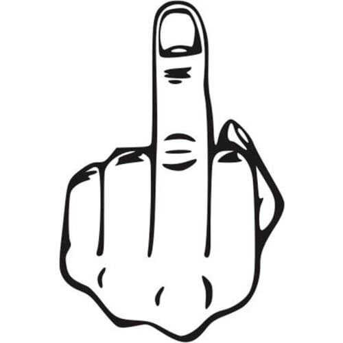 10CMX15CM MIDDLE FINGER VINYL GRAPHIC CAR DECAL / STICKER