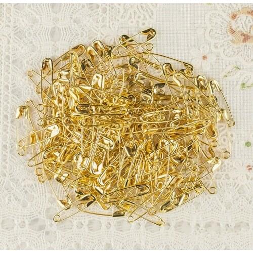 100pcs/lot 000 18MM silver gold black plain metal safety pin in copper material for hanging tag