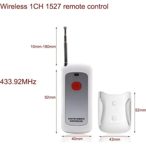 1527 learning code 433.92MHz remote controller with antenna 1 button high quality