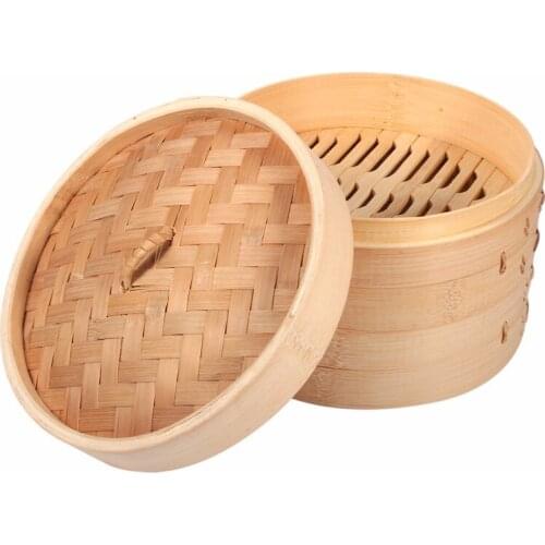 2 Layers Or 3 Layers With Lip Healthy Bamboo Durable Bamboo Steamer Home Kitchen Cooking Dim Sum Buns Rice Baking Tools pastry