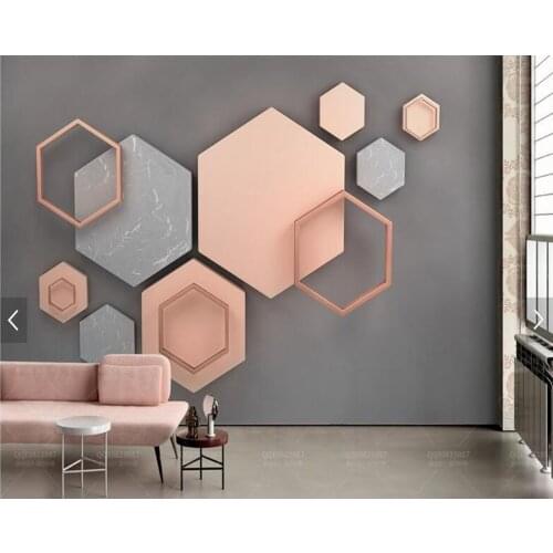 Custom wallpaper 3d stereoscopic, minimalist geometric murals for living room bedroom TV backdrop home decor wallpaper