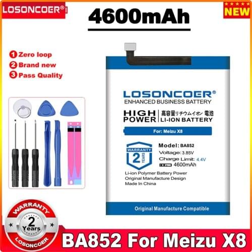 LOSONCOER 4300mAh BA852 Mobile Phone Battery For Meizu X8 Battery