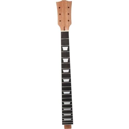 Black Guitar Neck 22 fret Mahogany Fretboard with Trapezoid Inlays for