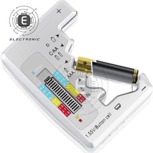 Digital Battery Tester LCD Display C D N AA AAA 9V 1.5V Button Cell Battery Capacity Check Detector Capacitance Diagnostic Tool