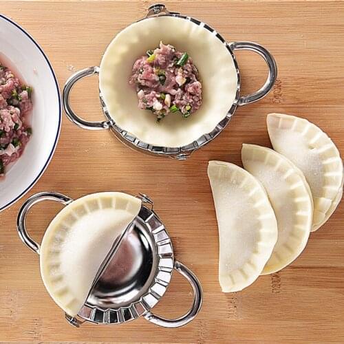 Stainless Steel Dumpling Maker Dough Cutter Dumpling Mould Pie Ravioli Kitchen Pastry Tools Home Kitchen Accessories 2pcs/set