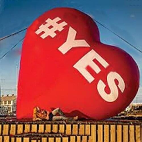 Giant standing inflatable heart shape replica model with white led lights and blower for wedding/Valentines Day decoration