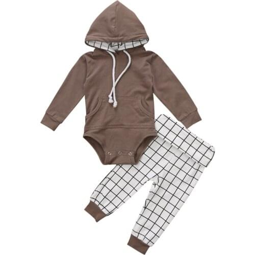 2018 Autumn new baby boy clothes set cotton long-sleeved Romper + Pant 2pcs newborn baby boy clothes set
