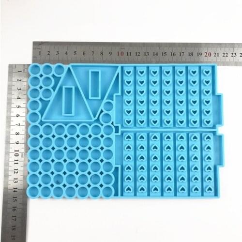 Love Heart Four Chess Battle Competitive Game Toys Epoxy Resin Mold DIY Crafts Silicone Mould Jewelry Casting Mold