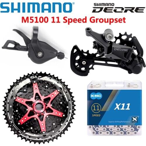 SHIMANO DEORE M5100 M7000 1x11 Speed Groupset MTB Mountain Bike Contains Shift Lever Rear Dearilleur Cassette Chain HG601