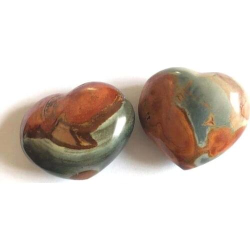 Natural Ocean Jasper Heart-shaped Sea Agate Heart Gemstones Decoration Lucky Natural Stones and Minerals