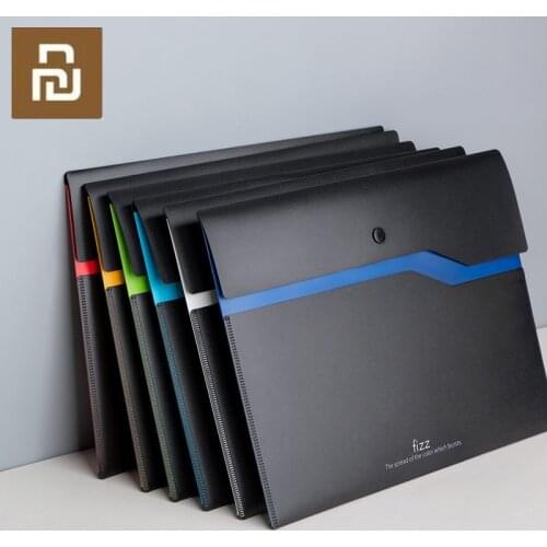 Fizz Filing Product A4 File Holder Organizer 2-Layer Large Capacity Document Bag Business Briefcase Office Supply