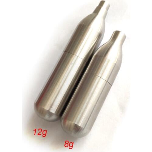 Quick Release Removable Rechargeable Storage 12g 8g CO2 Gun Cartridges Mini Reusable Refill Gas Cylinder Capsule Strong Sealing