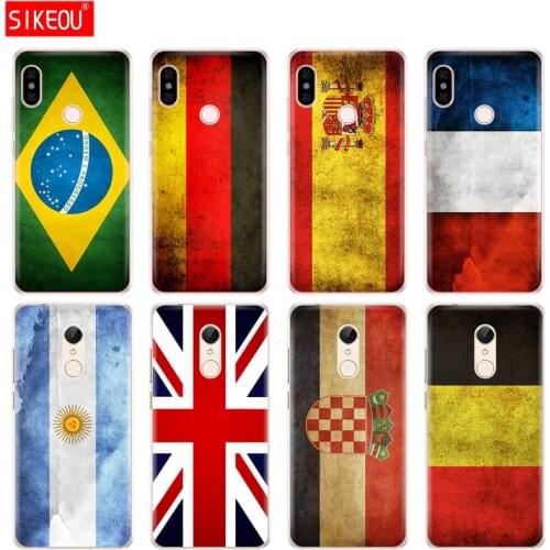 Silicone Cover phone Case for Xiaomi redmi 5 4 1 1s 2 3 3s pro PLUS redmi note 4 4X 4A 5A Brazil France Argentina Flag